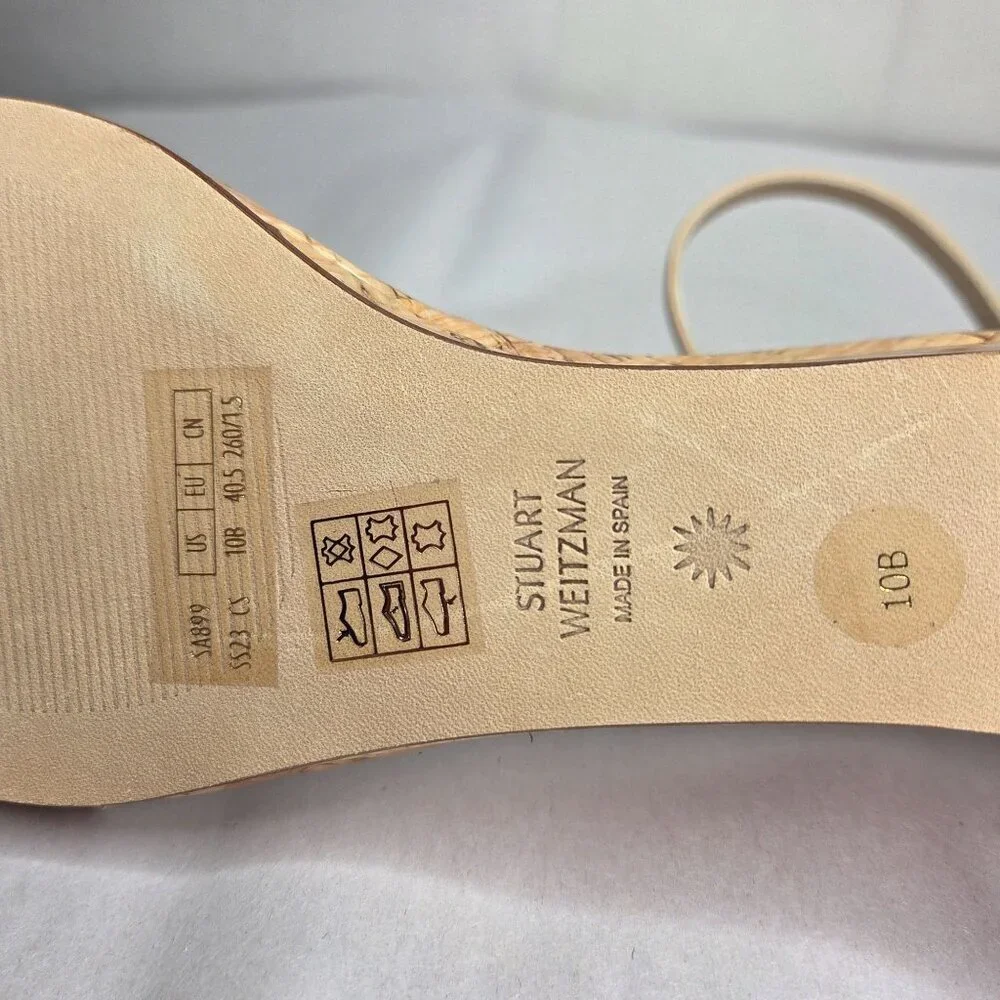 NWT Stuart Weitzman Women's Nudistcurve 50 Wedge Sandles Cork